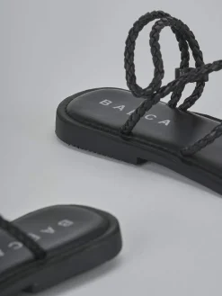 Sandali tacco 1cm pelle nero