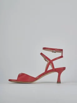 Sandali tacco 5cm pelle rosso