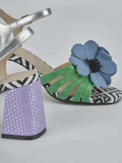 Sandali tacco 7cm pelle rosa