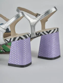 Sandali tacco 7cm pelle rosa