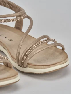 Sandali tacco 2cm pelle rosa