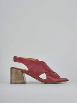 Sandali tacco 6cm pelle rosso