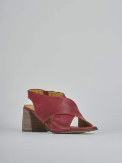 Sandali tacco 6cm pelle rosso