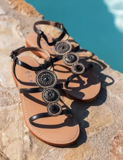 Sandali tacco 1cm pelle testa