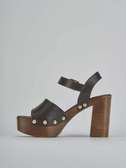 Sandali tacco 10cm pelle testa