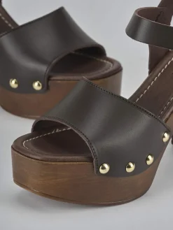 Sandali tacco 10cm pelle testa