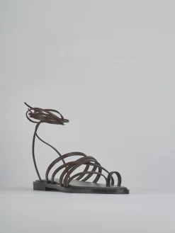 Sandali tacco 1cm pelle testa