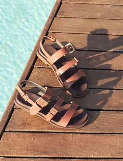 Sandali tacco 1cm pelle testa