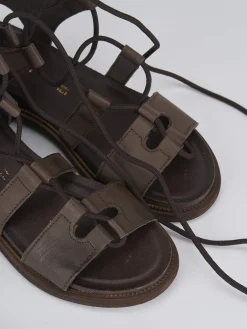 Sandali tacco 1cm pelle testa