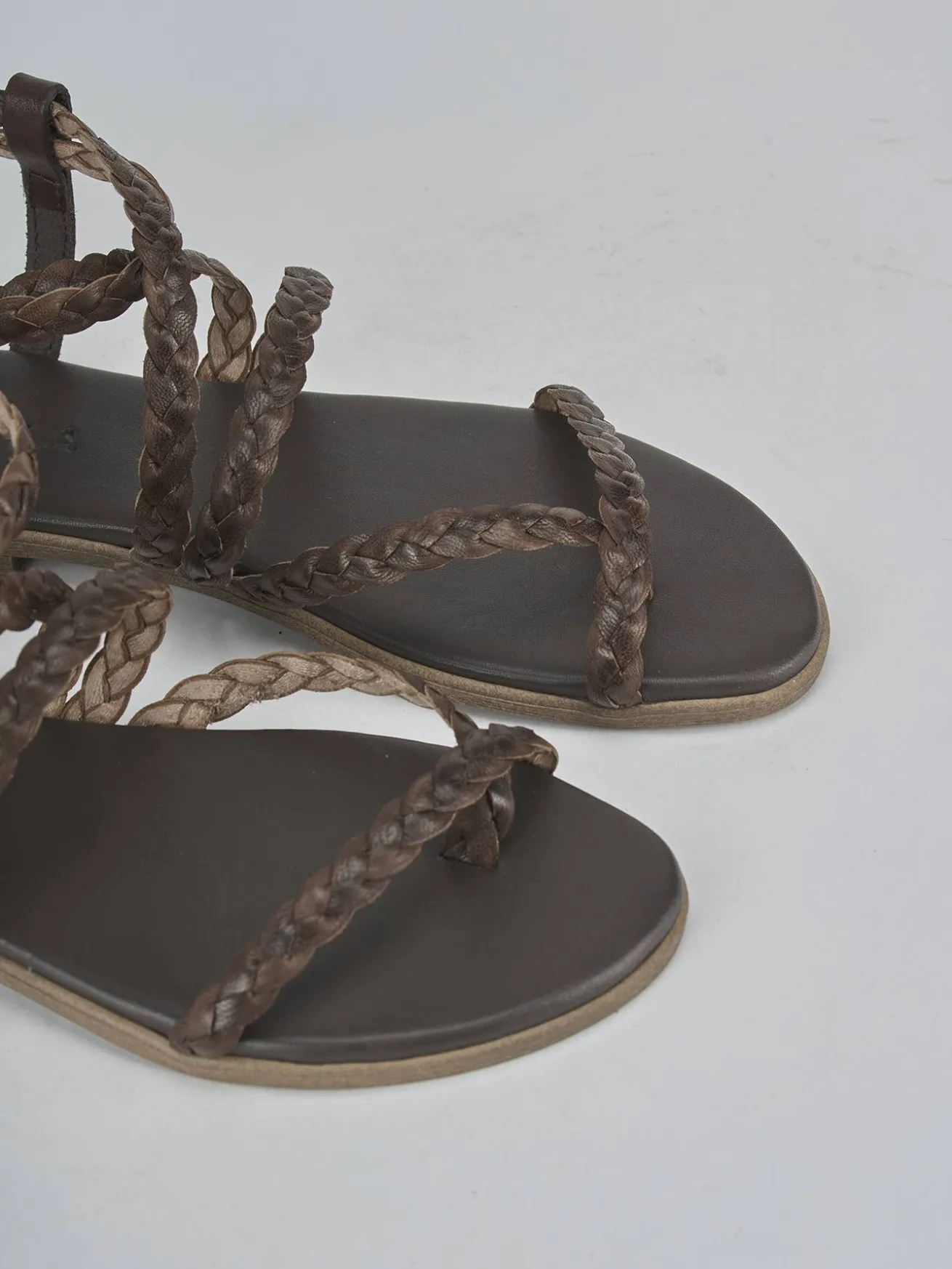 Sandali tacco 1cm pelle testa