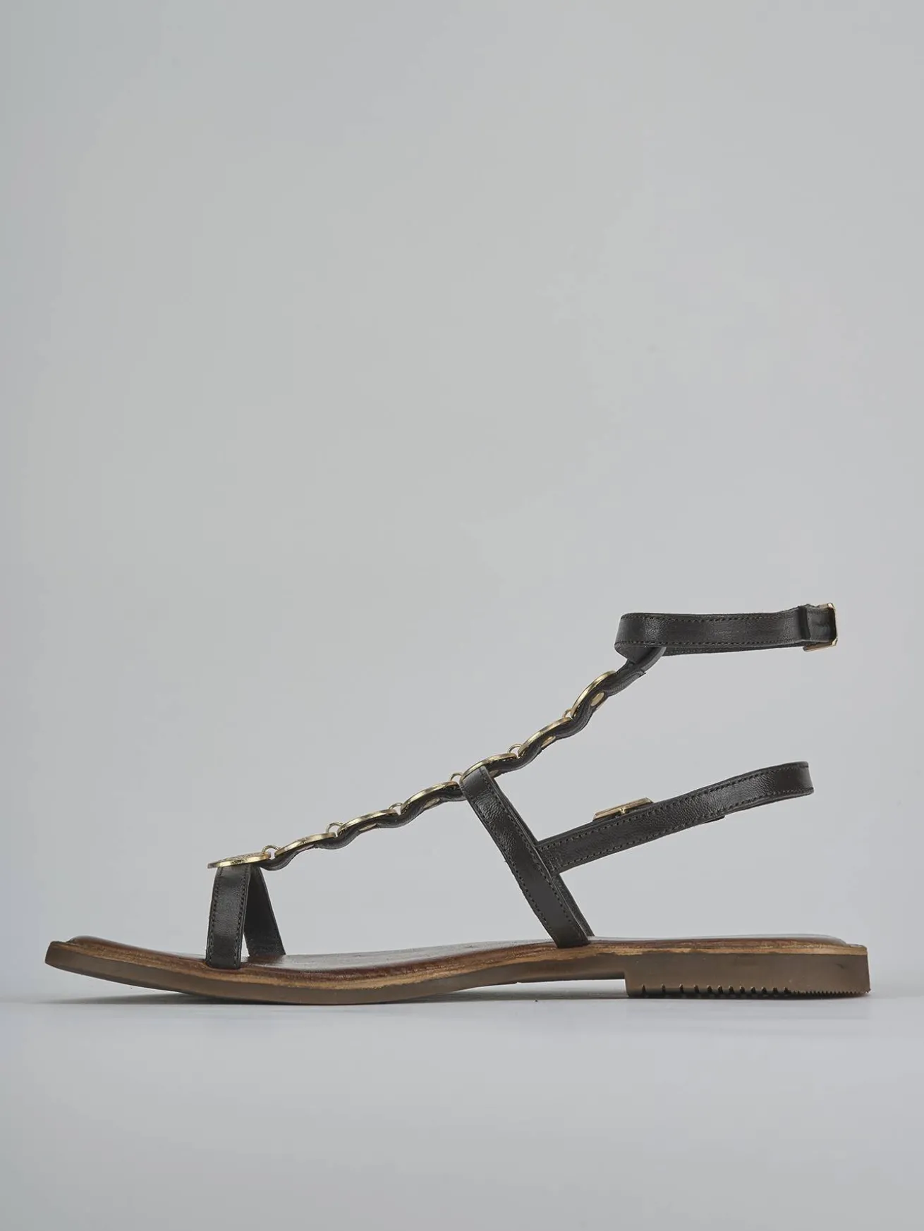 Sandali tacco 1cm pelle testa