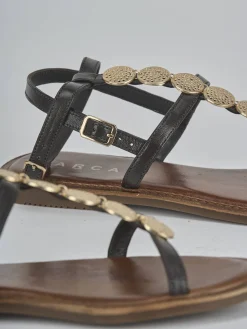 Sandali tacco 1cm pelle testa