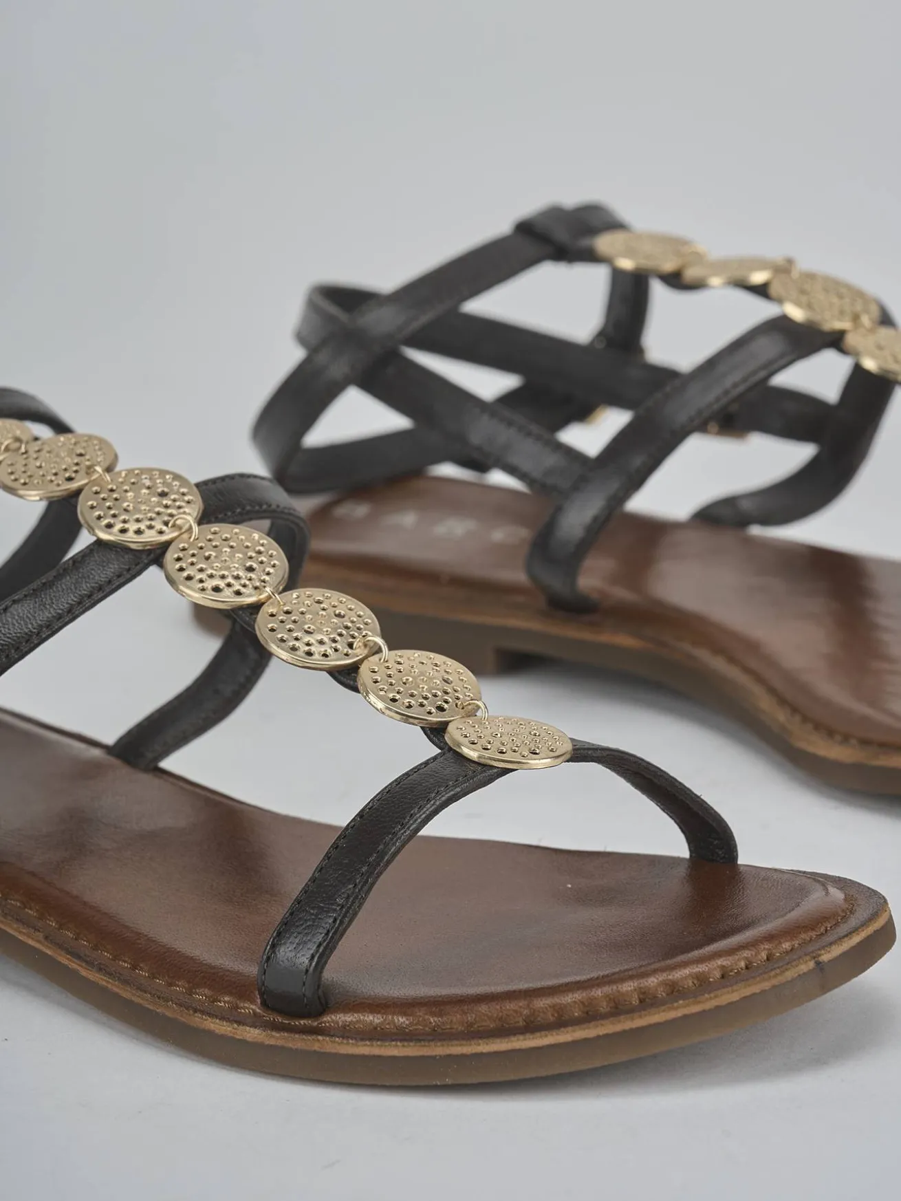 Sandali tacco 1cm pelle testa