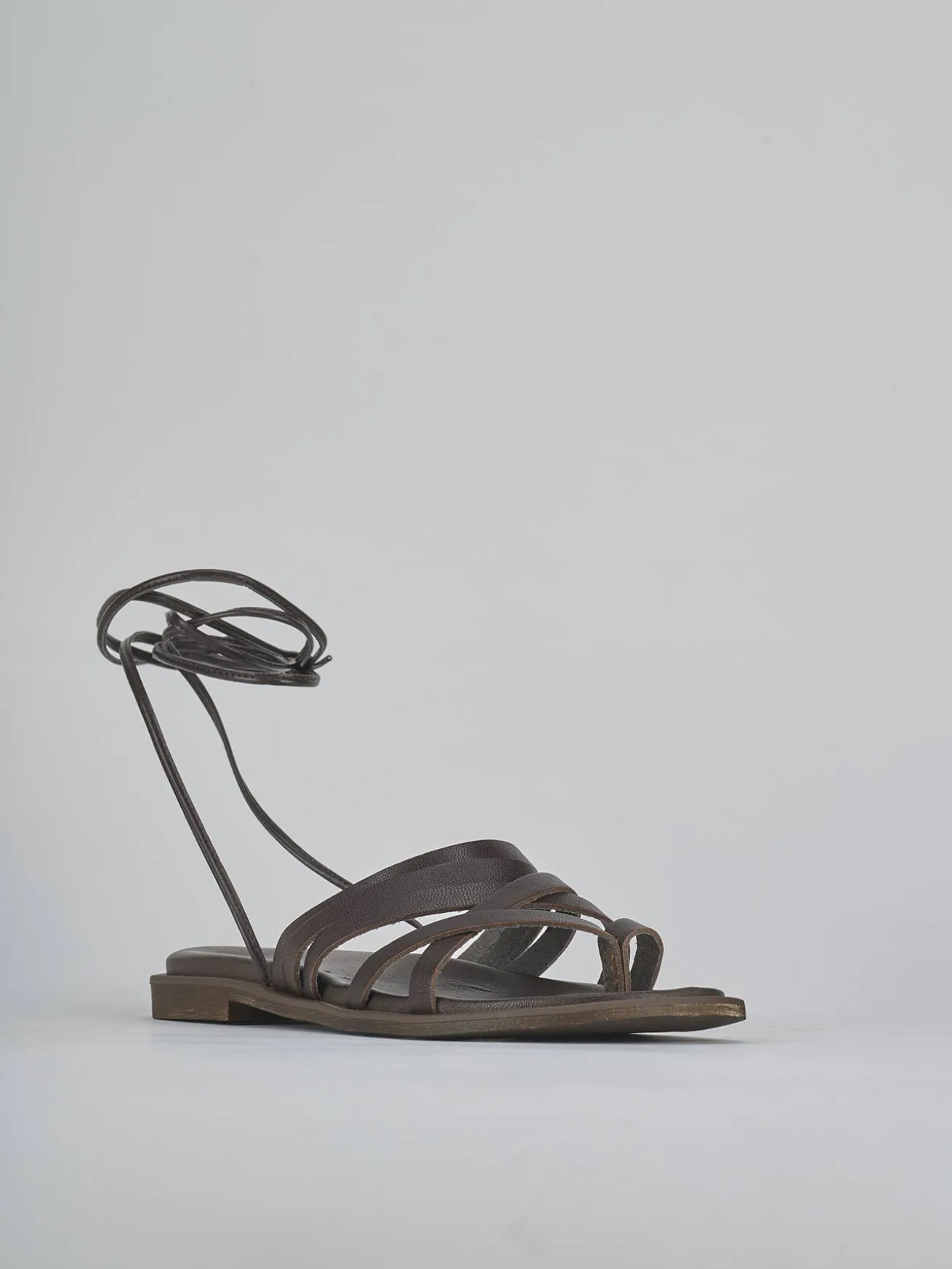 Sandali tacco 1cm pelle testa