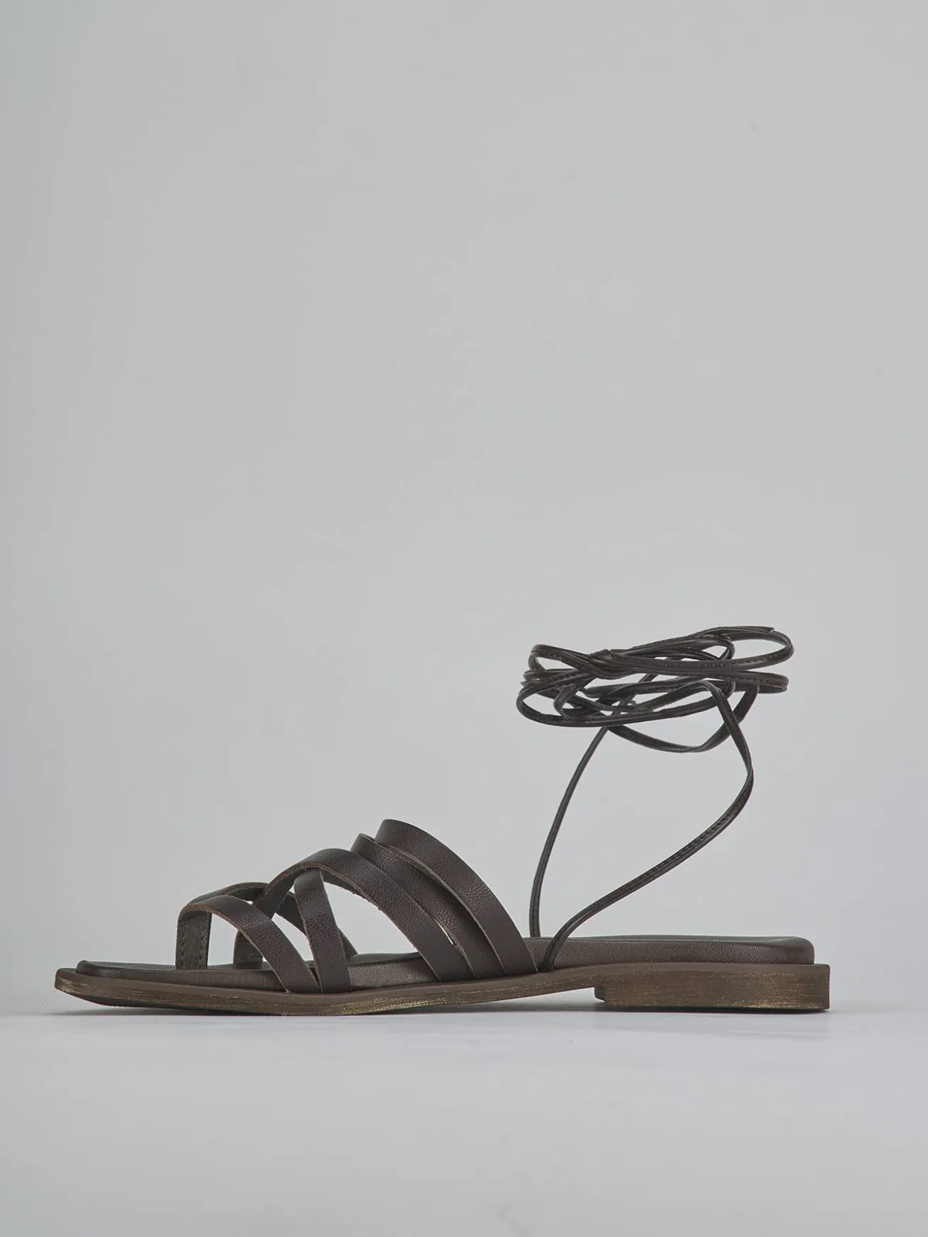 Sandali tacco 1cm pelle testa