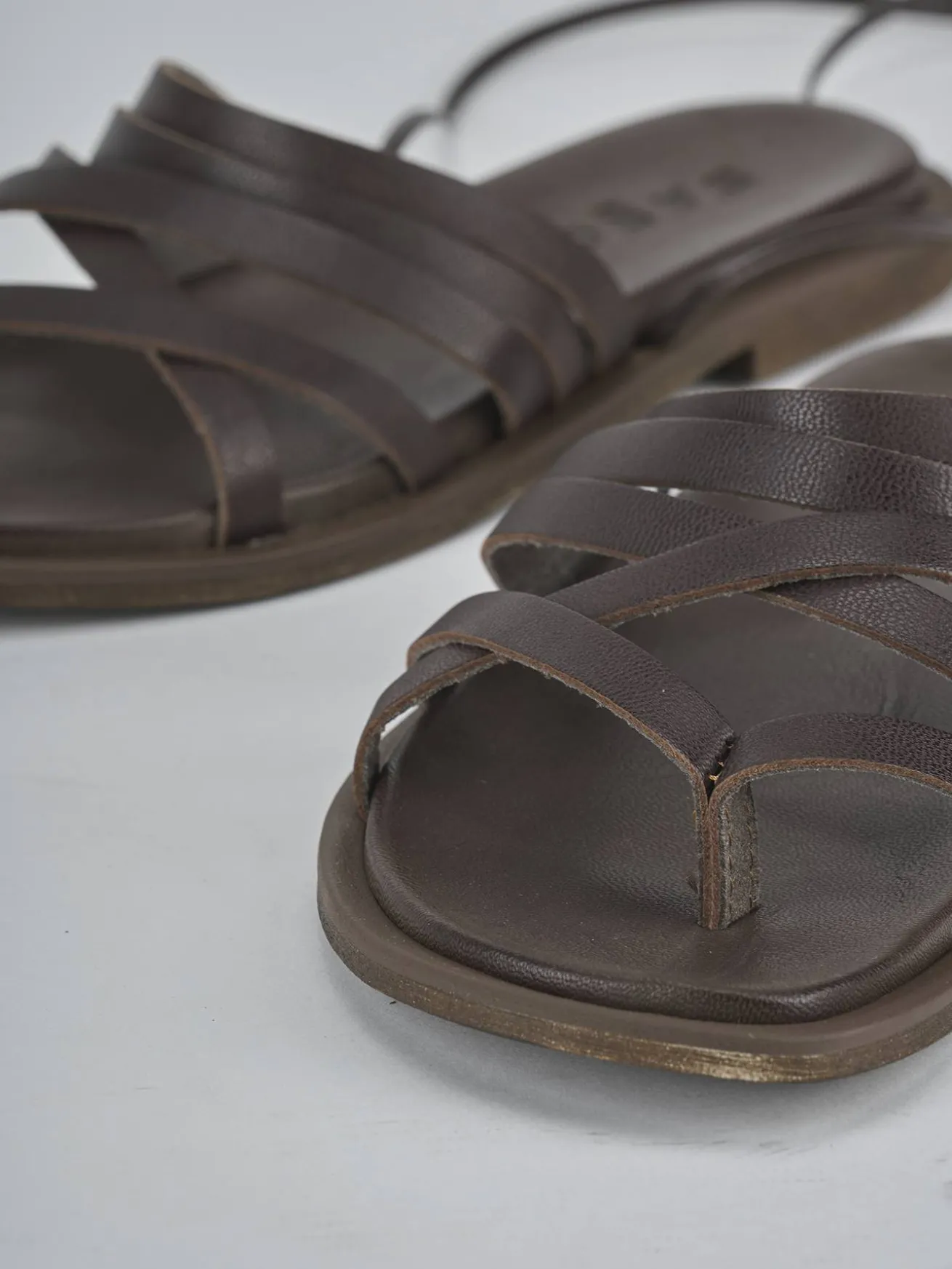 Sandali tacco 1cm pelle testa