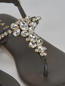 Sandali tacco 1cm pelle testa