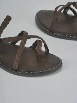 Sandali tacco 1cm pelle testa