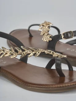 Sandali tacco 1cm pelle testa