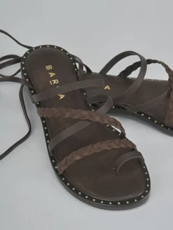 Sandali tacco 1cm pelle testa