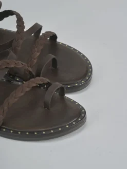 Sandali tacco 1cm pelle testa