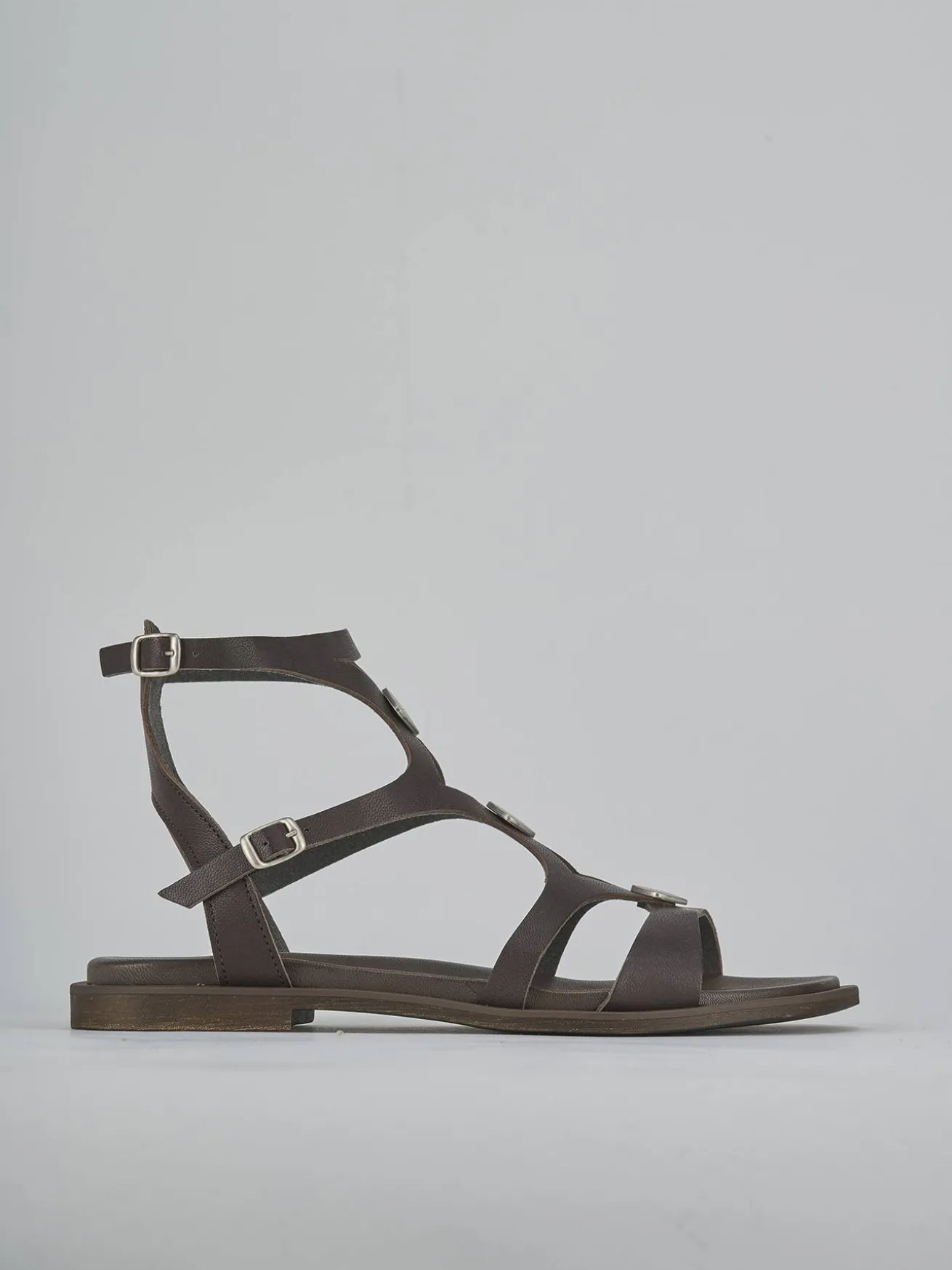 Sandali tacco 1cm pelle testa