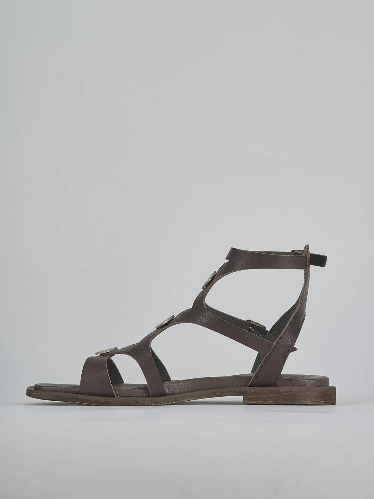 Sandali tacco 1cm pelle testa