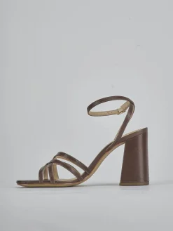 Sandali tacco 8cm pelle testa