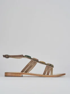 Sandali tacco 1cm pelle testa