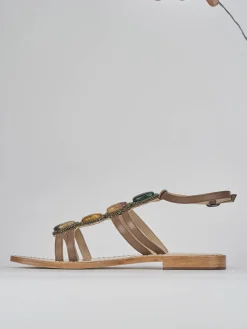 Sandali tacco 1cm pelle testa