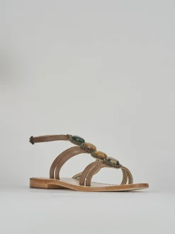 Sandali tacco 1cm pelle testa