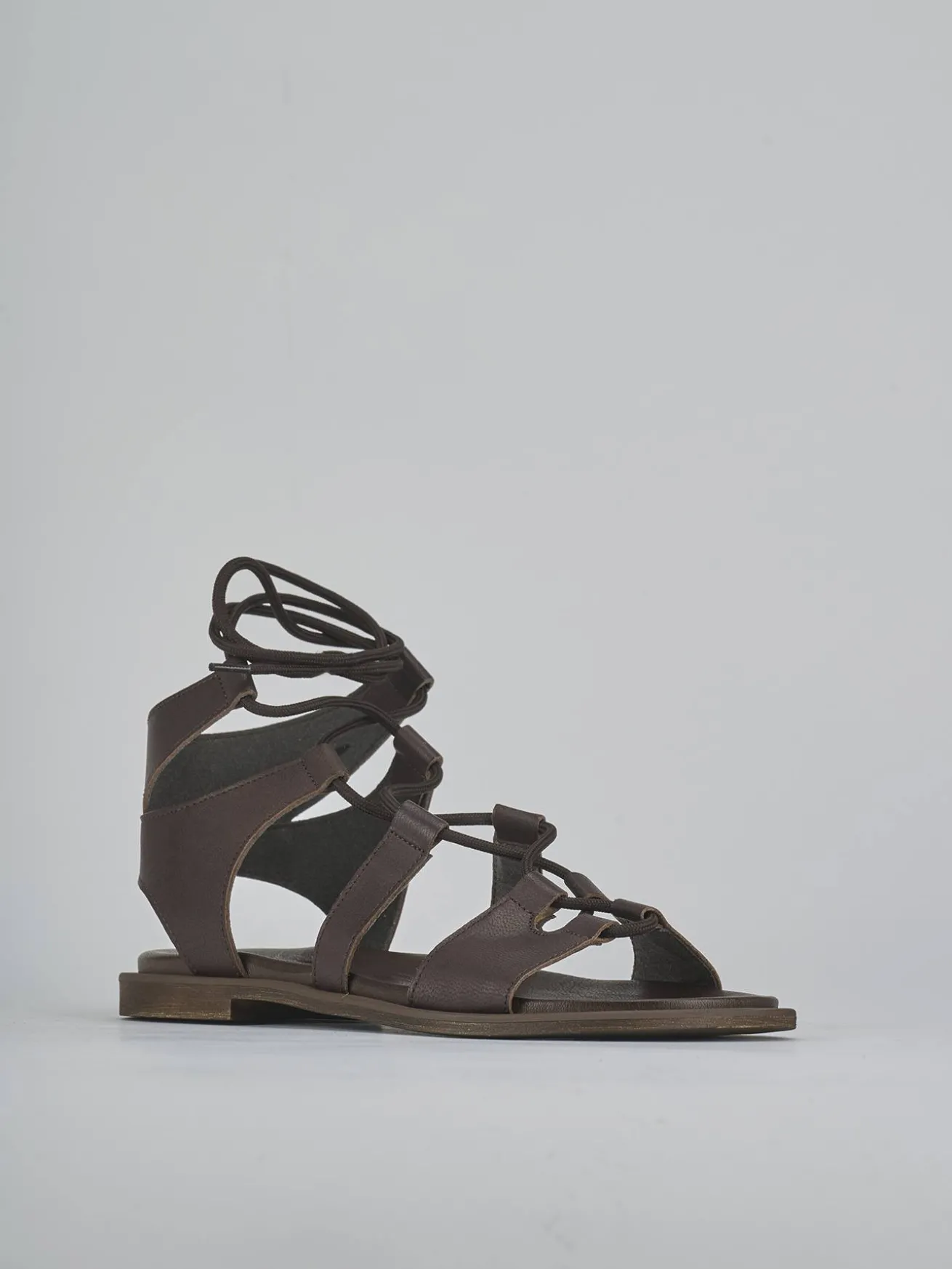 Sandali tacco 1cm pelle testa