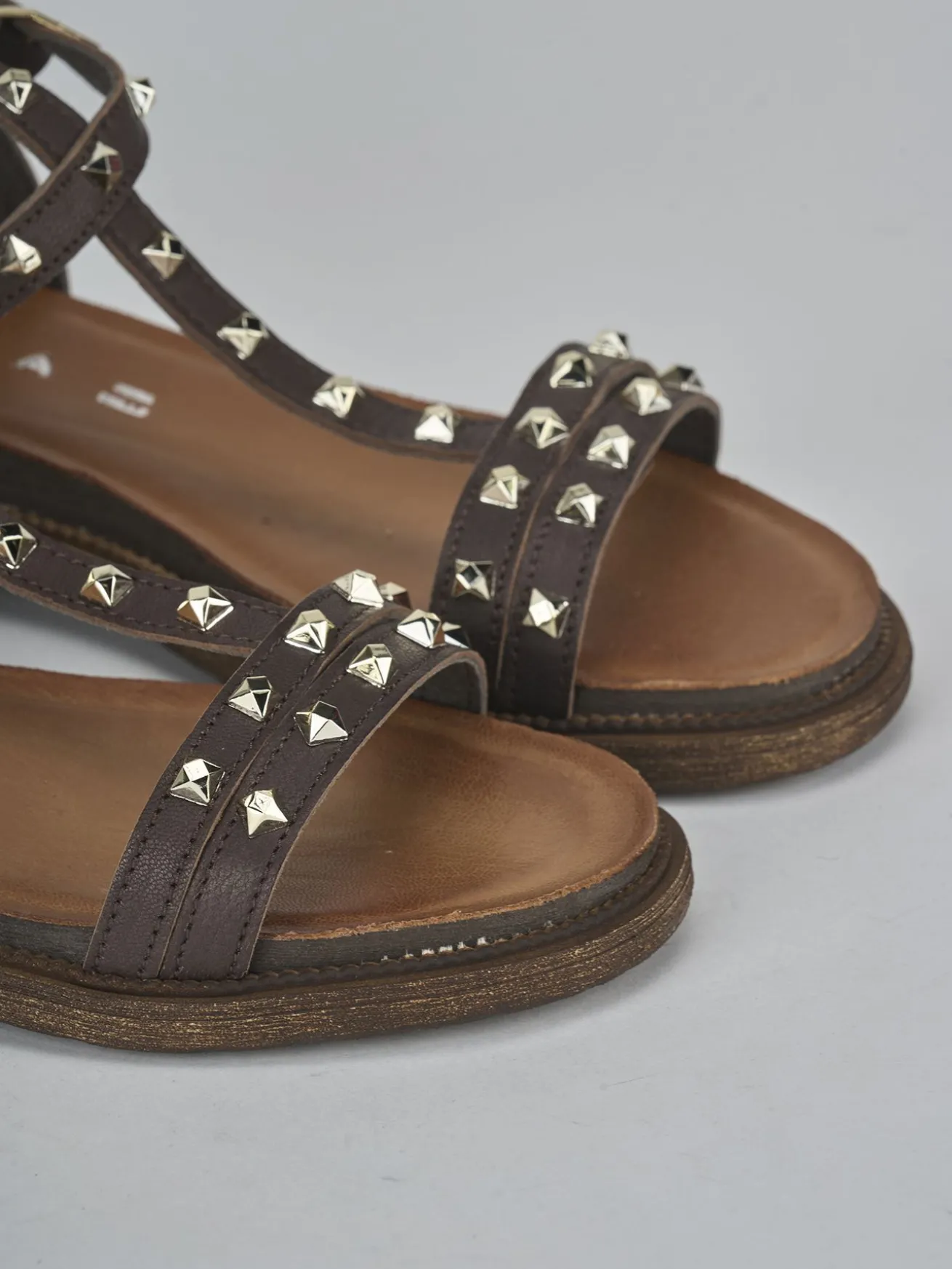 Sandali tacco 1cm pelle testa