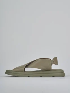 Sandali tacco 3cm pelle verde