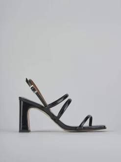 Sandali tacco 8cm vernice nero