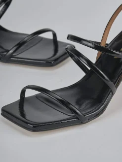 Sandali tacco 8cm vernice nero