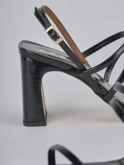 Sandali tacco 8cm vernice nero