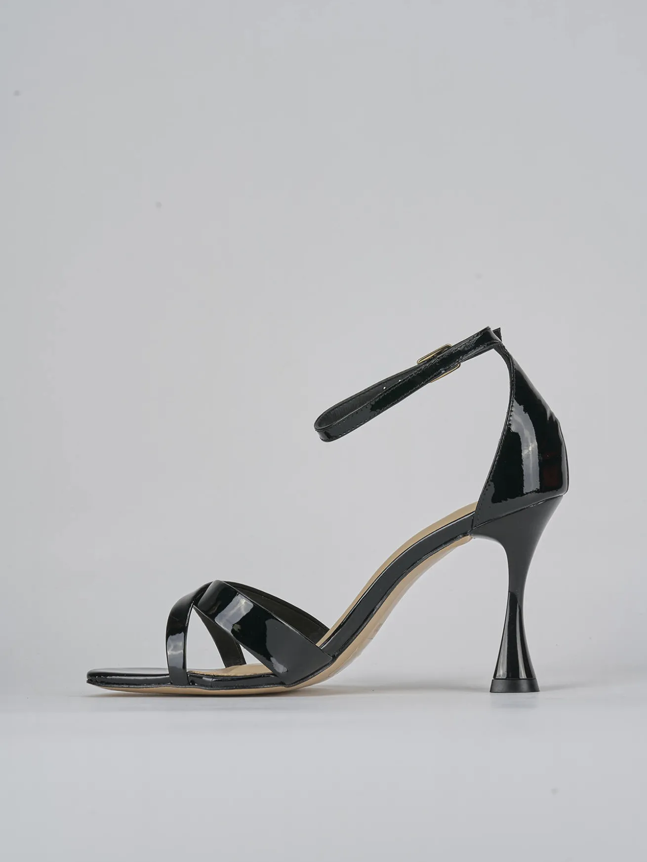 Sandali tacco 9cm vernice nero