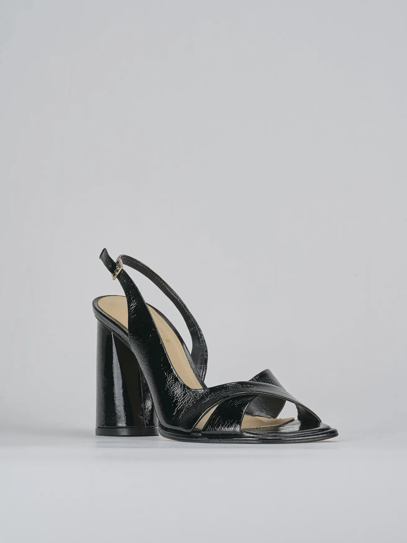 Sandali tacco 9cm vernice nero