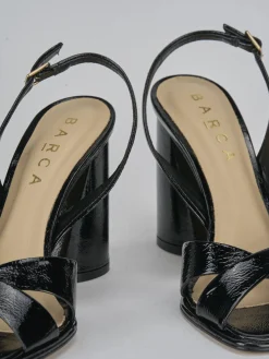 Sandali tacco 9cm vernice nero