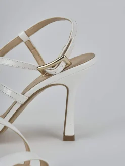 Sandali tacco 9cm vernice bianco