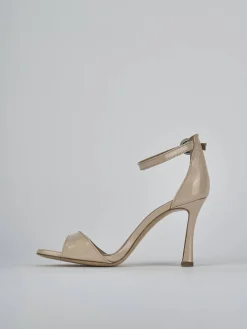 Sandali tacco 9cm vernice beige