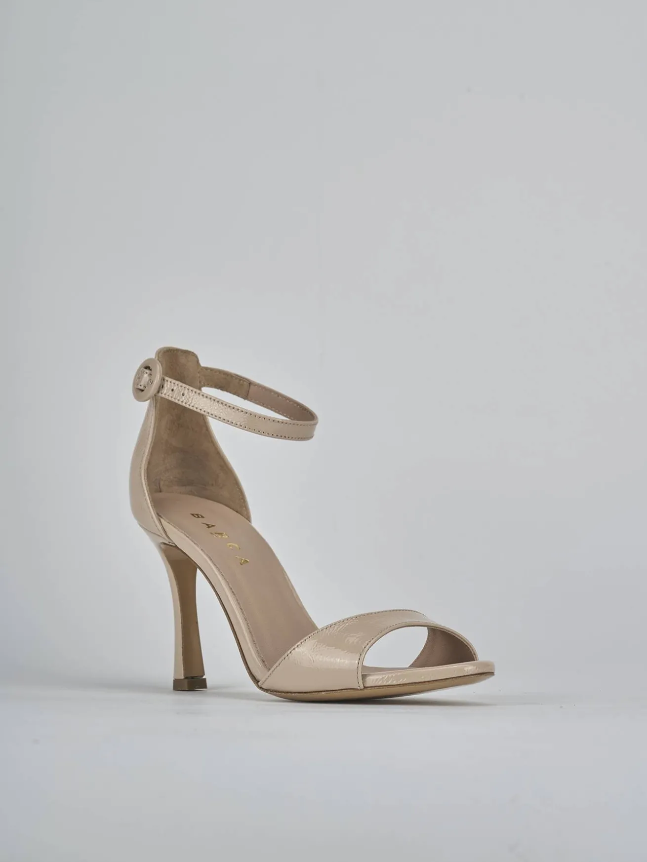 Sandali tacco 9cm vernice beige