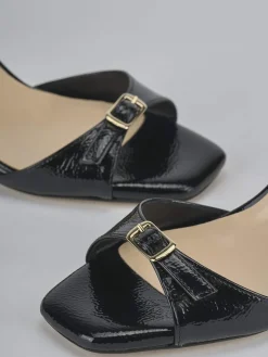 Sandali tacco 7cm vernice nero