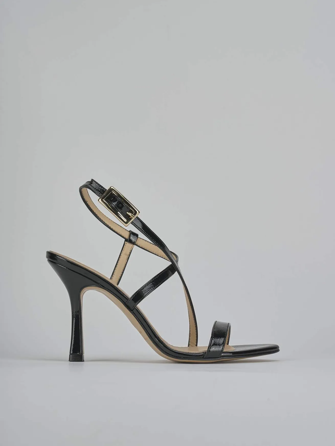 Sandali tacco 9cm vernice nero