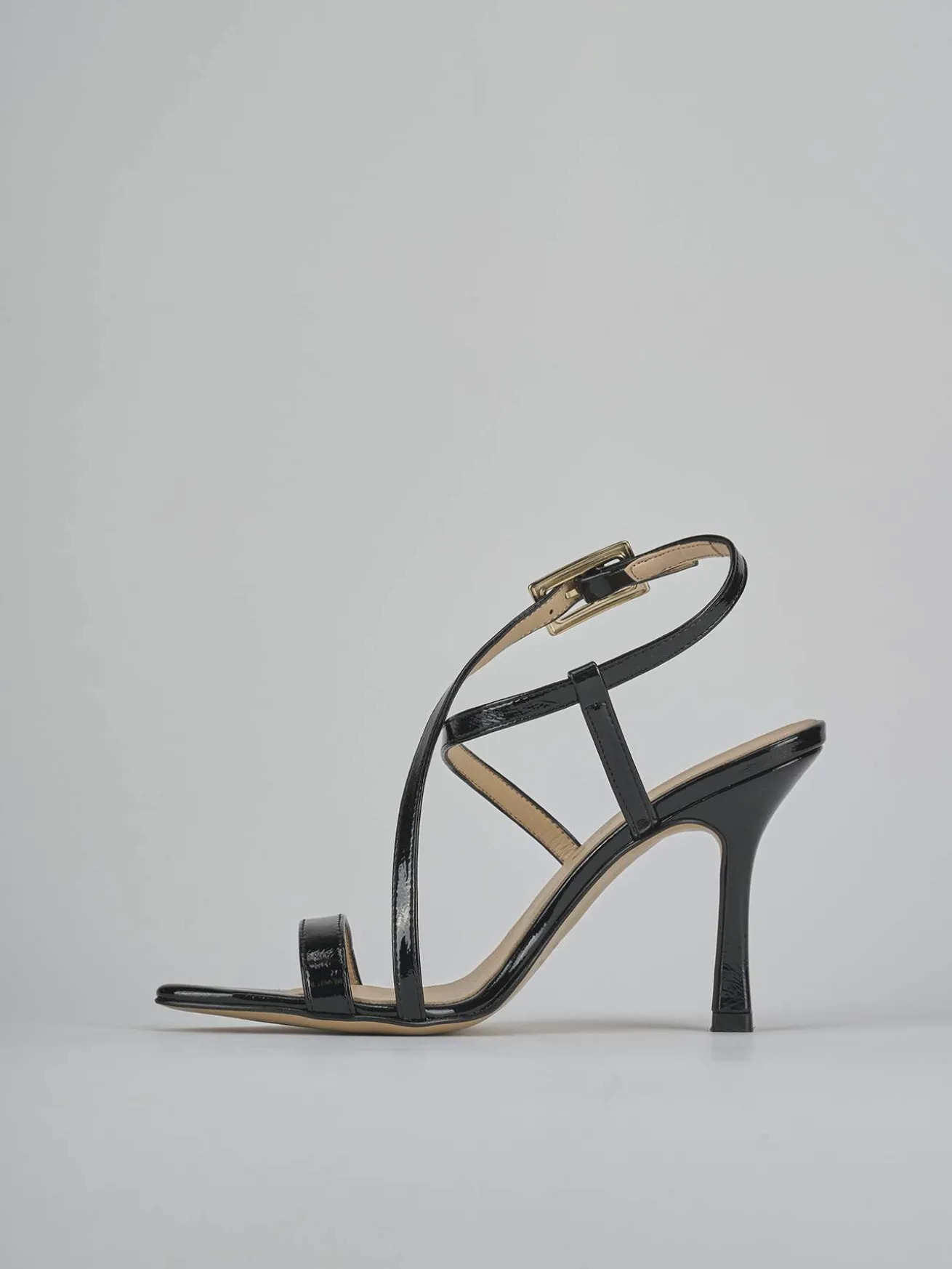 Sandali tacco 9cm vernice nero