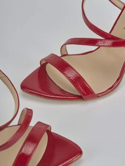 Sandali tacco 9cm vernice rosso