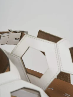 Sandali zeppa tacco 3cm pelle bianco