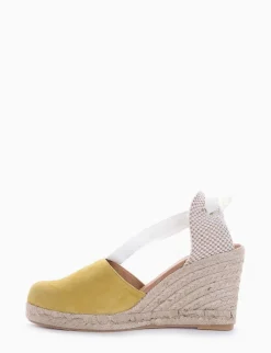 sandalo espadrilas zeppa 8 cm giallo