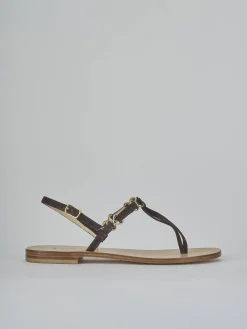 Sandalo infradito tacco 1 cm testa camoscio